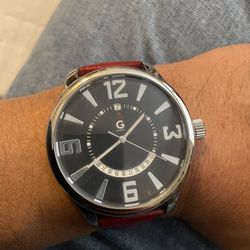 Pre-owned G by Guess men's "Face Time" analog watch