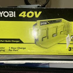 OPEN BOX NEW - RYOBI 40V 3-Port Quick Charger