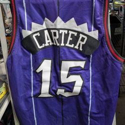 Vintage Vince Carter Toronto Raptors Basketball Jersey Number 15 XL Collectible
