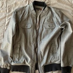 GUESS Men’s Medium Grey Bomber Jacket
