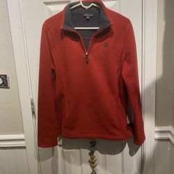 Really Nice Ladies Large Maroon Brooks Brothers Fleece Pullover