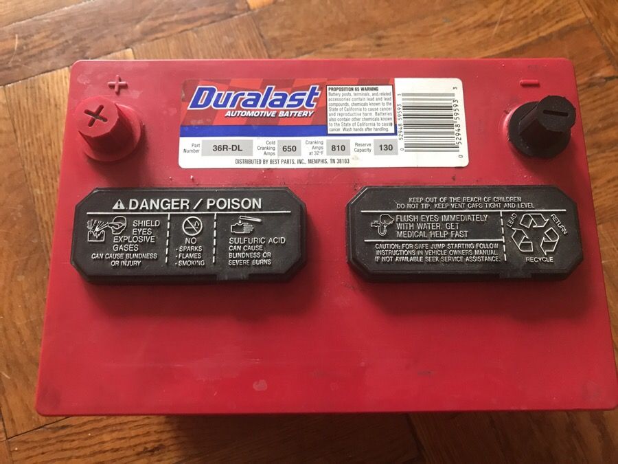 Duralast automative/car battery