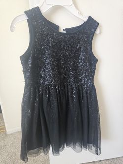 Gaps Kids Black Sequin Dress Size XS 4-5