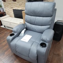 Power Lift Recliner Chair for Elderly, Massage and Heat, Faux Leather
New assembled it Retail $650