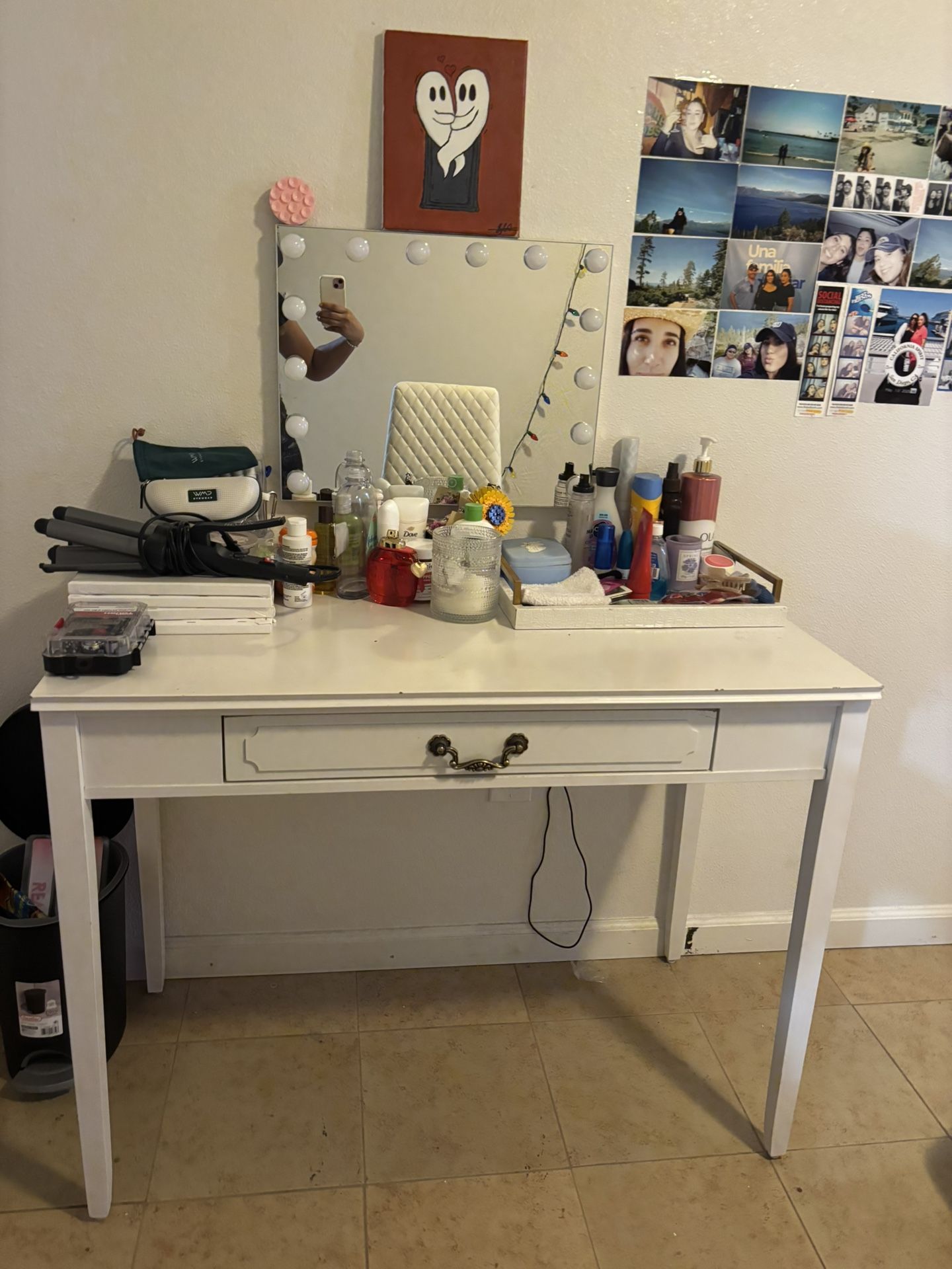 White Vanity Desk