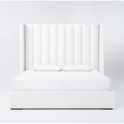 Vera Dream White King Platform Bed Frame