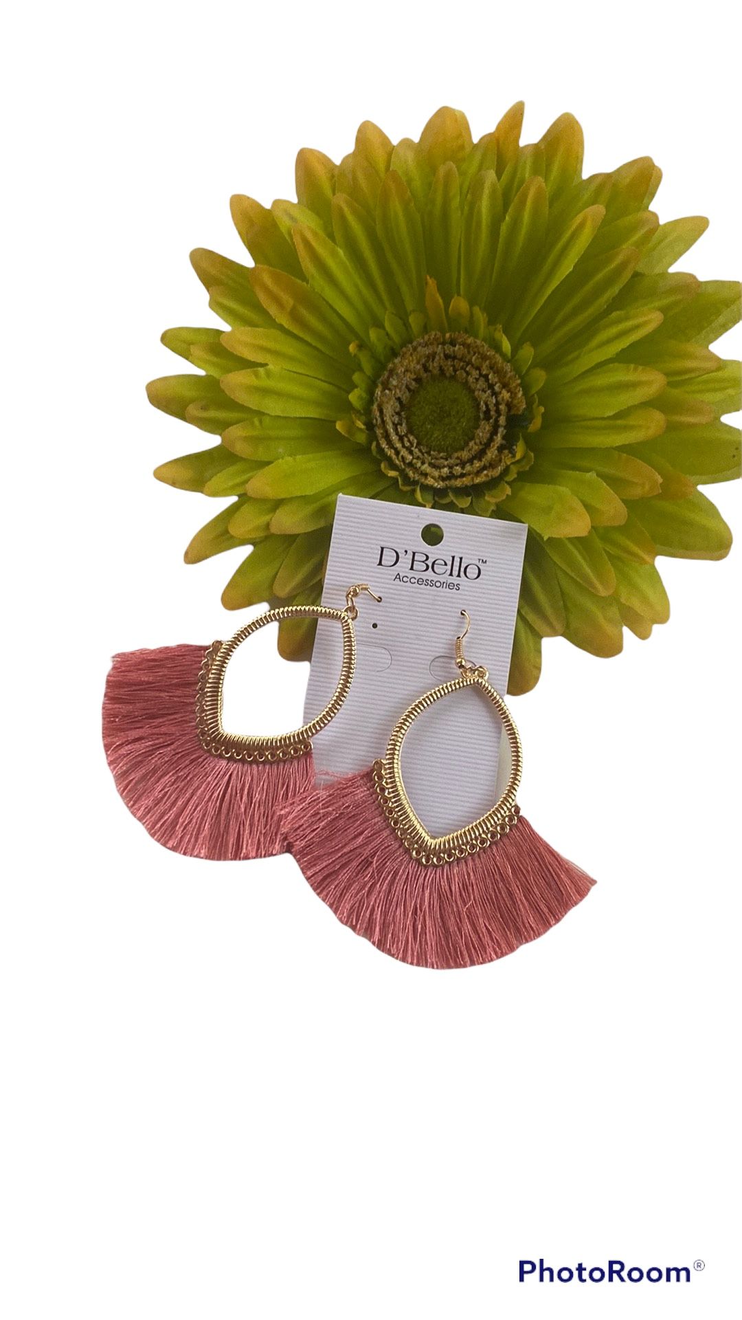 Brand New With Tag Fringe Earrings In Black Or Pink