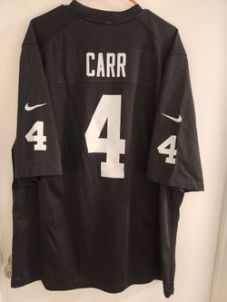 Men's Authentic Nike On Field Oakland/Las Vegas Raiders #4 Derek Carr NFL Football Jersey Size XXL (SE San Diego)