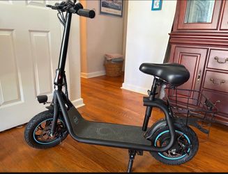 Electric Scooter with Seat and Basket