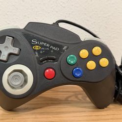 Super Pad 64 Plus Controller InterAct Gray for Nintendo N64 Tested