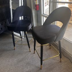 Black Velvet Counter Stools! $199 Each 🩷🔥