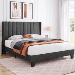 Dark Gray Queen Bed-frame