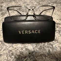 Versace Prescription Glasses – Silver Frames (Designer)