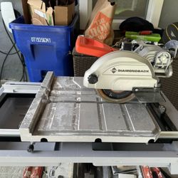 DIAMONDBACK 10 Amp, 7 in. Wet Tile Saw with Sliding Table