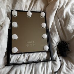Vanity Big Makeup Mirror with Touch Controls & LED Lights
