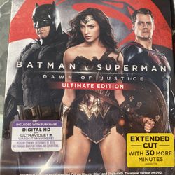 Batman V Superman Ultimate Edition Blu-Ray DVD Digital Movie 