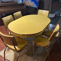Howell 1950s retro mcm Dinning Set yellow 