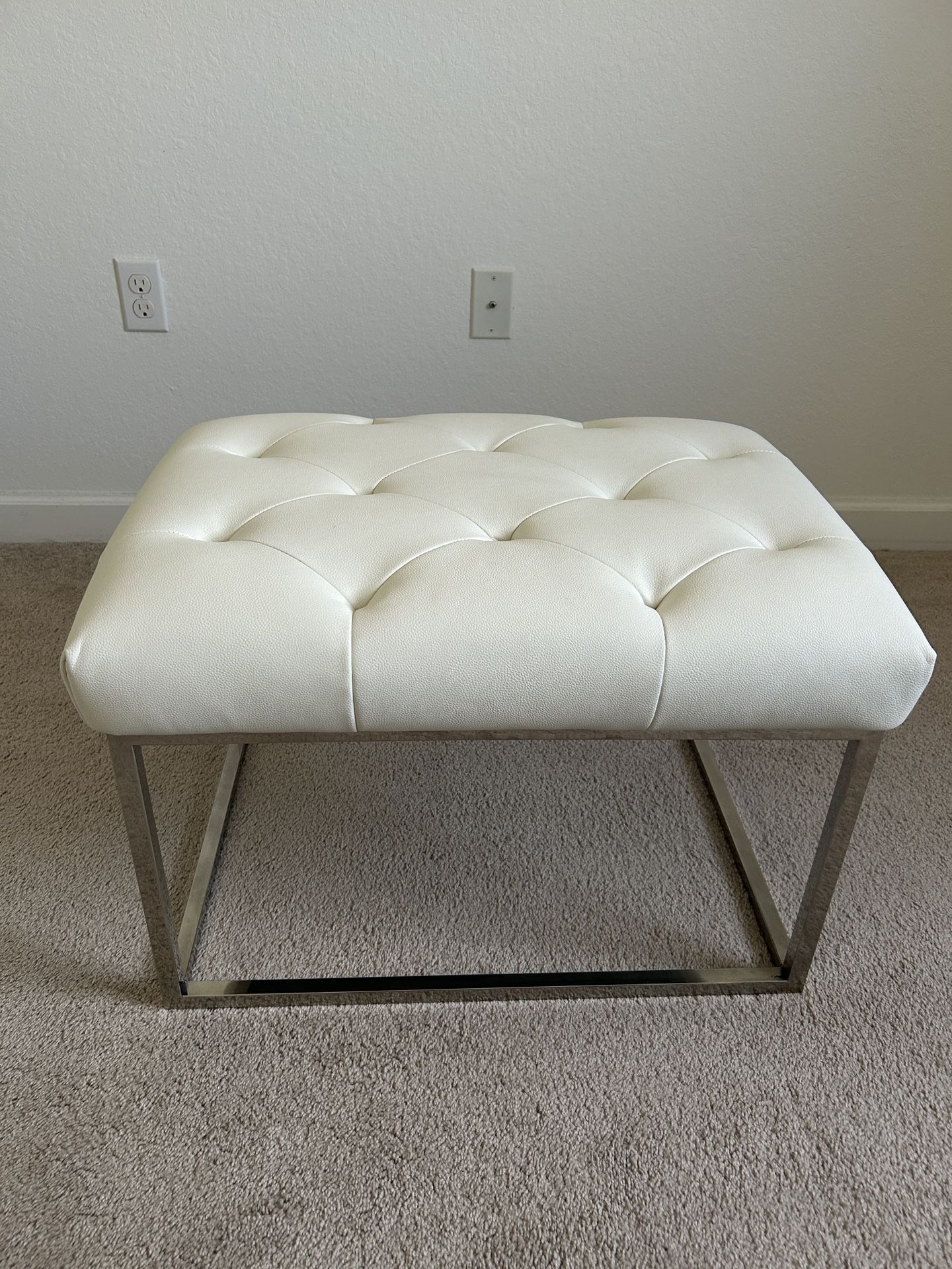 Ottoman-Bench-Accent Stool Faux leather