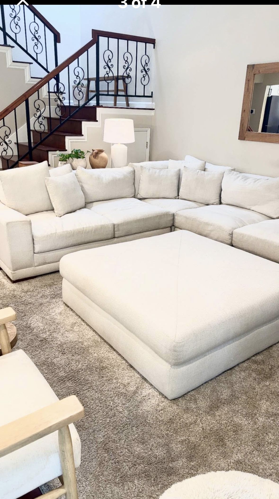 Sectional Couch And Ottoman
