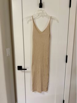 Bloomingdale’s beige knit dress size XS