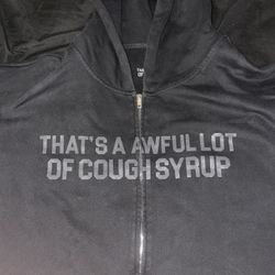 Awful Lot Of Cough Syrup Hoodie All Black Large
