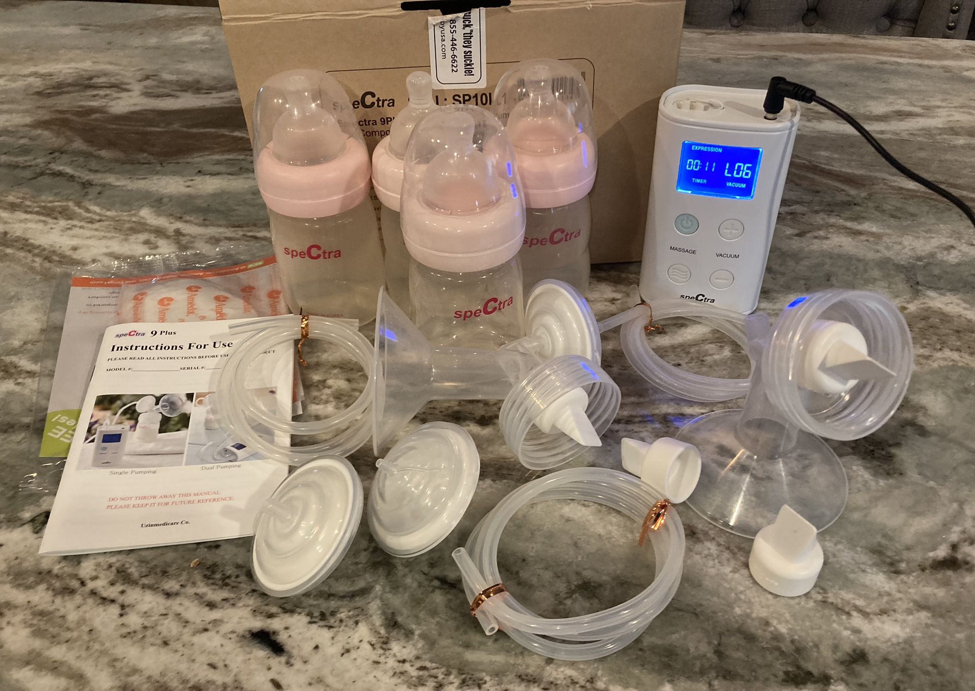 Spectra 9Plus portable Rechargeable Breast Pump 