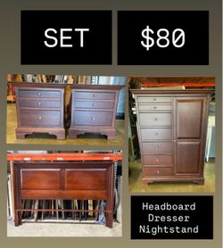 CHERRY WOOD BEDROOM SET