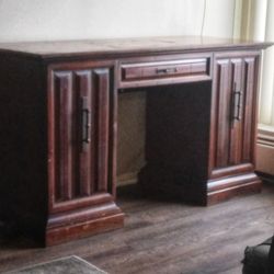 Solid cherry antique sewing desk