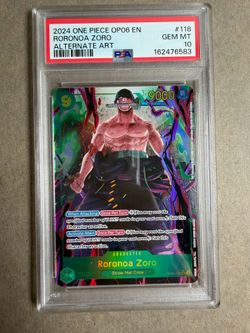 One Piece Card Game PSA 10 Zoro OP06-118
