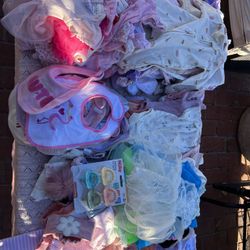Over 80 Pieces Of Baby Girl Clothing Sizing Newborn To 3-6 Months 
