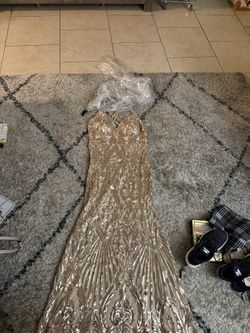 ✨ Gold Formal Dress – Size XL ✨