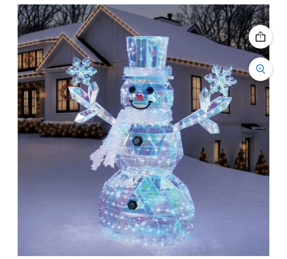 Instant Savings Member's Mark 6' Pre-Lit Prismatic Snowman CHRISTMAS 