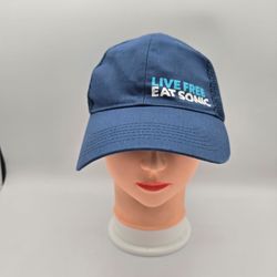 Sonic Live Free Eat Sonic Blue Adjustable SnapbackHat
