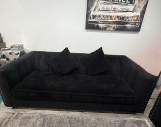 Velvet sofa set