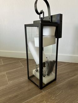 Black Lantern Outdoor Wall Sconce Light Fixture
