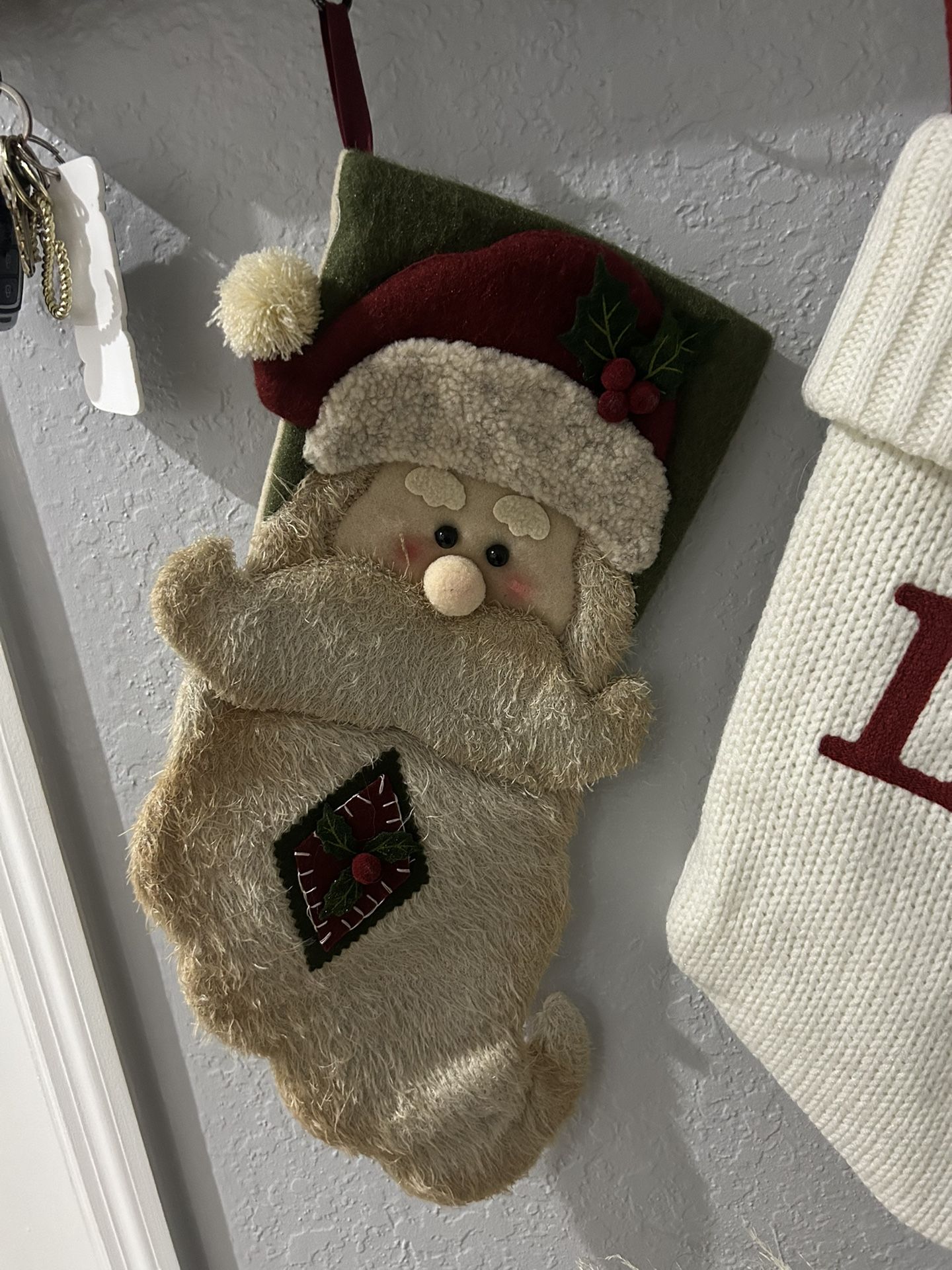 Vintage Style Santa Christmas Stocking
