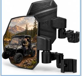 KEMIMOTO UTV Side Mirrors 2026 Upgraded Extendable Mirrors Compatible with Polaris Ranger General, Can-Am Defender, CFMOTO UForce, Adjustable Telescop