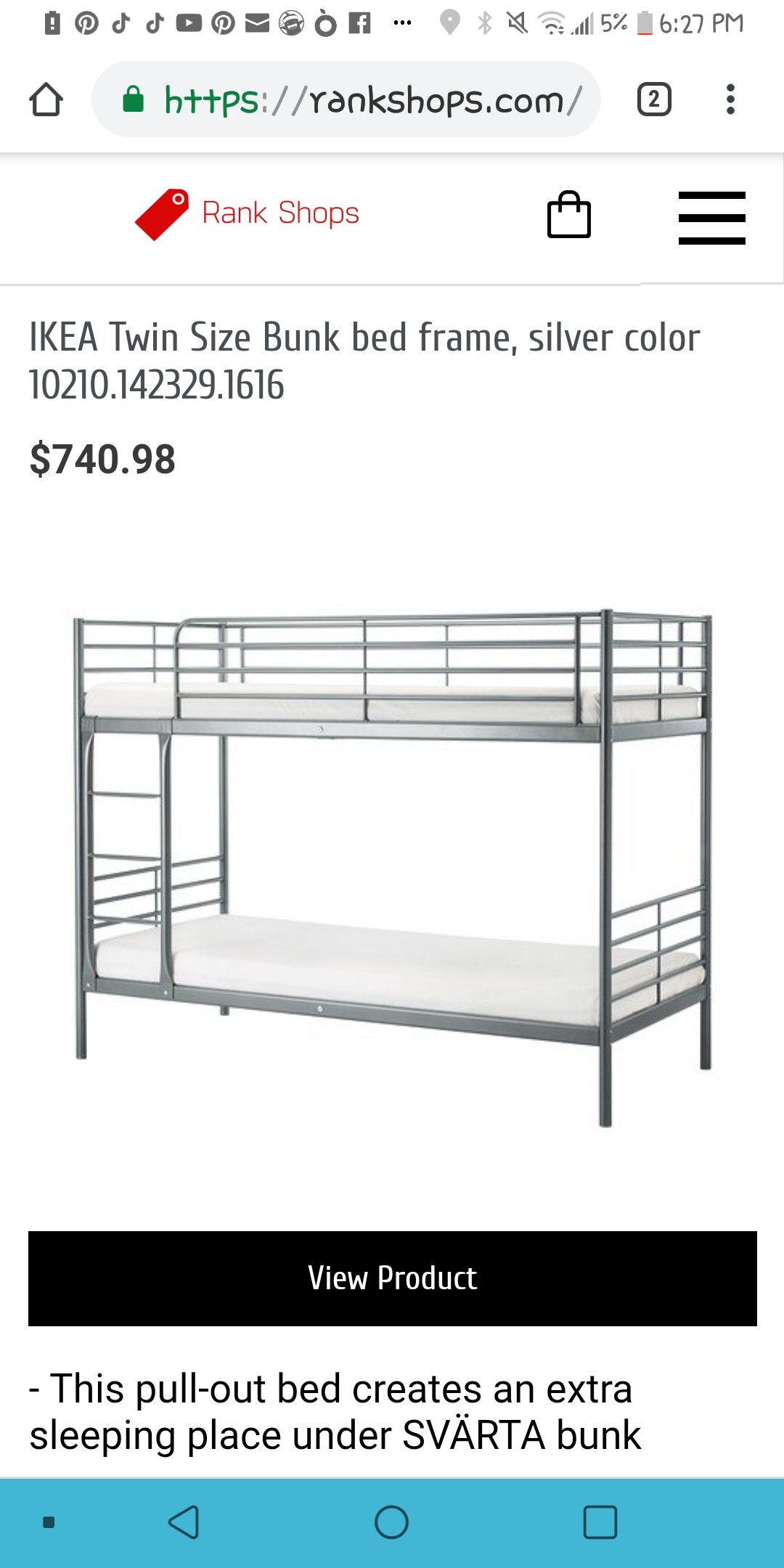 Bunk Bed Gray