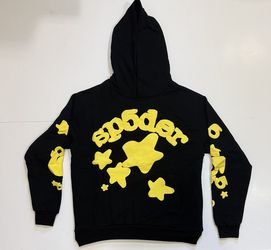 Spider Hoodie Black & Yellow Size Small 