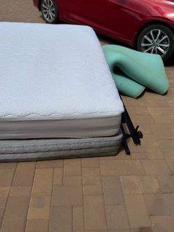 Free Queen Size Bed with frame and topper