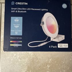 Crestin Smart Ultra-Slim LED Recessed Lighting Wifi & Bluetooth