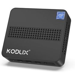 Mini PC Fanless Windows 10 Pro Intel Celeron Processor N4120(up to 2.6GHz) Expandable 8GB DDR4 128GB SSD,Mini Desktop Computer Support HDMI2.0a&Mini D