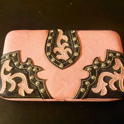 MONTANA WEST NEW Wallet, with Bling: Never Used! Fantastic Storage: 2 Full-Size Bill & CellPhone; 8 Credit Card Slots/2 Visible ID Slots. Very Secure.