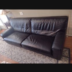 Black Leather Sofa Sleeper Roche Bobois 
