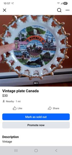 Vintage plate Canada