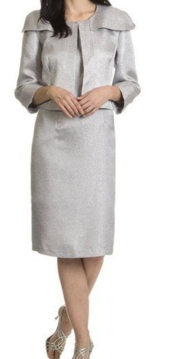 Womens Silver Jacket Dress