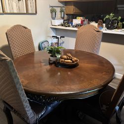 Wooden Round Dining Table Of 4
