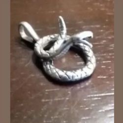 925 sterling silver snake pendant