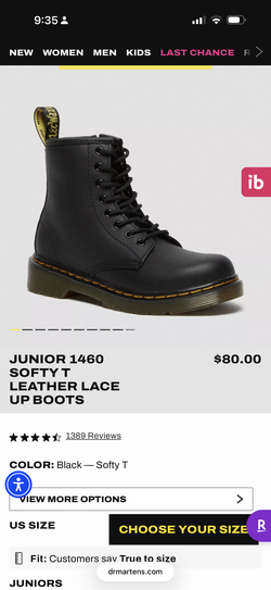 Brand new with tags Dr. Martens kids size 4