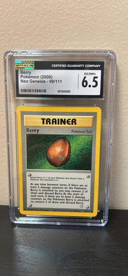 Pokémon Cgc Graded Berry Trainer Card 6.5 Slab